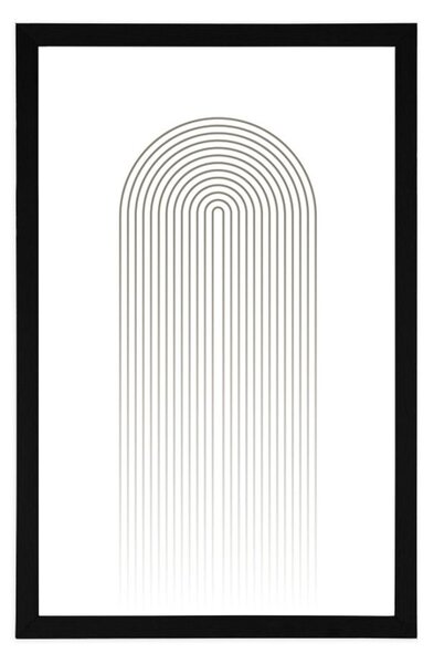Poszter minimalista szivárvány Mid-Century