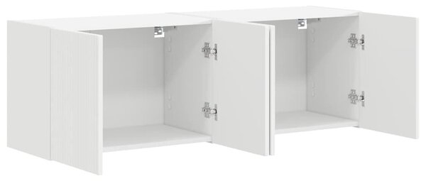 VidaXL TV Fali Szekrény 2 pcs Fehér 59,5 x 31 x 40 cm Faanyag