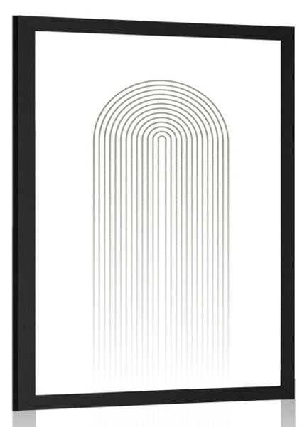 Poszter minimalista szivárvány Mid-Century