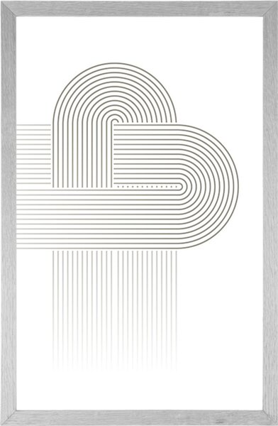 Poszter összekötött szivárványok Mid-Century