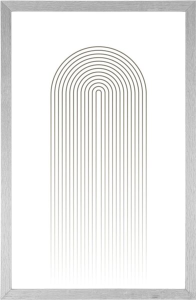 Poszter minimalista szivárvány Mid-Century