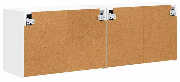 VidaXL TV Fali Szekrény 2 pcs Fehér 59,5 x 31 x 40 cm Faanyag