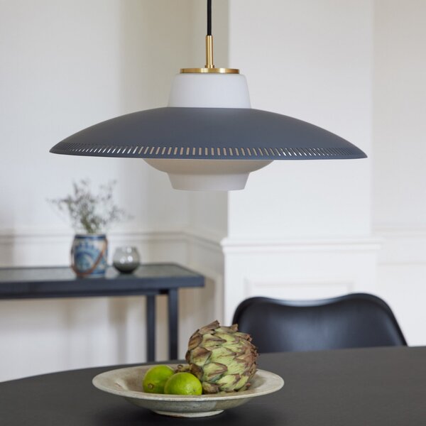 Függőlámpa Warm Nordic, Opal Shade, dimmable, Szürke, Étkező, Fém, Skandináv