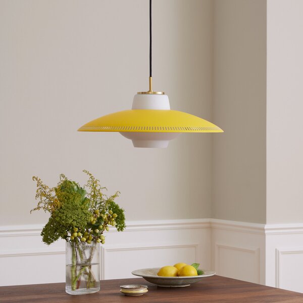 Függőlámpa Warm Nordic, Opal Shade, dimmable, Sárga, Étkező, Fém, Skandináv