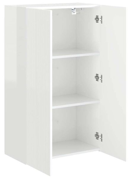 VidaXL TV Fali Szekrény Magas Fényű Fehér 59,5 x 31 x 100 cm Faanyag