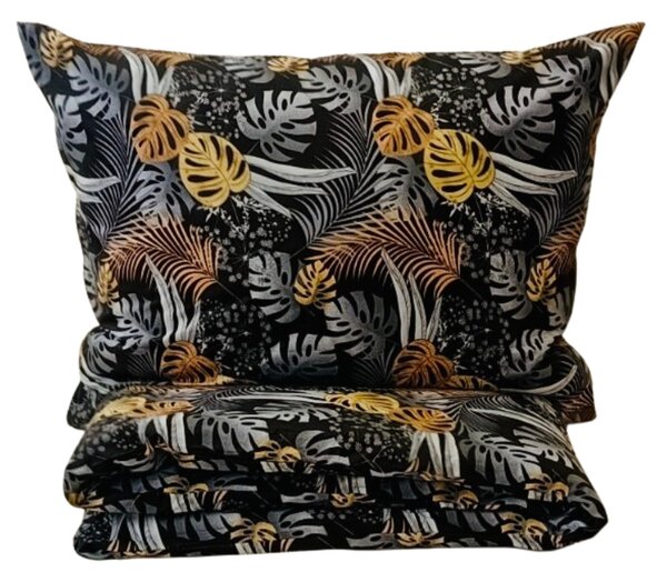 Palmarine Gold pamut ágyneműhuzat TiaHome - 1x Párna 90x70cm, 1x Paplan 140x200cm