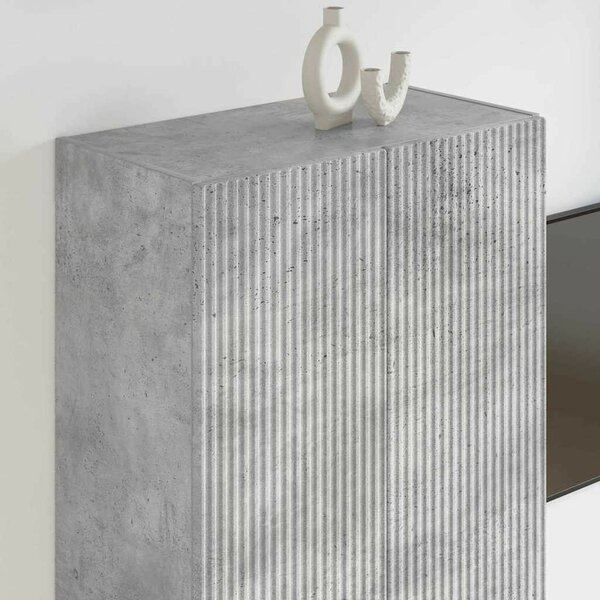 VidaXL TV Fali Szekrény Beton Szürke 59,5 x 31 x 100 cm Faanyag