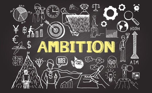 Tapéta motivációs tábla - Ambition