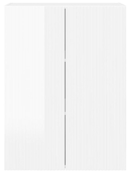 VidaXL TV Fali Szekrény Magas Fényű Fehér 59,5 x 31 x 80 cm Faanyag
