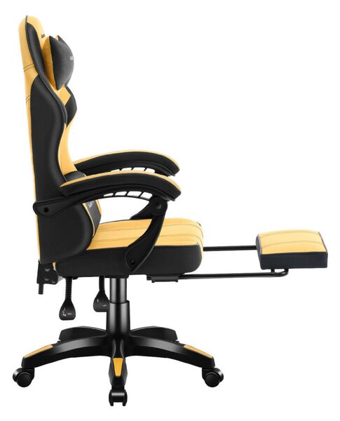 Gamer szék Space lábtartóval Yellow