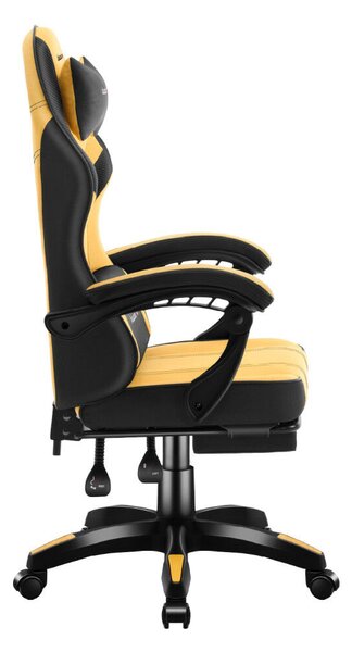 Gamer szék Space lábtartóval Yellow