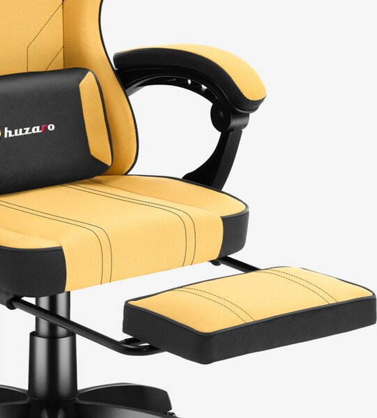 Gamer szék Space lábtartóval Yellow