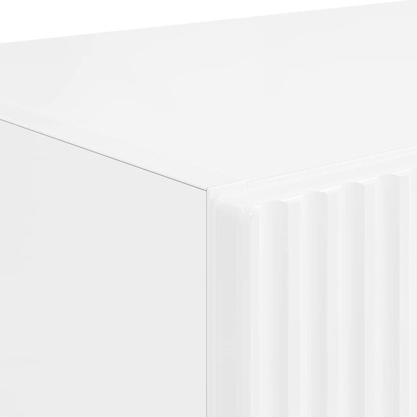 VidaXL TV Fali Szekrény Magas Fényű Fehér 59,5 x 31 x 80 cm Faanyag