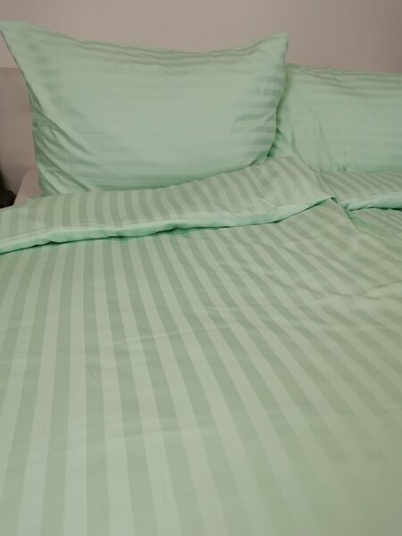 Damaszt zöld ágyneműhuzat TiaHome - 1x Párna 90x70cm, 1x Paplan 140x200cm