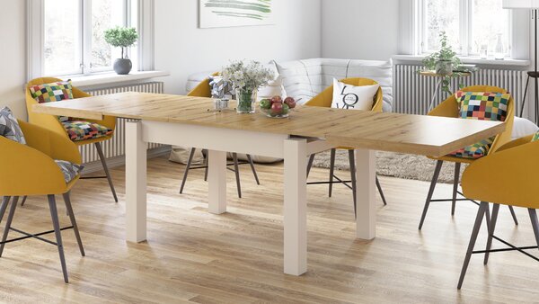 Mazzoni ROYAL Artisan Tölgy/Bézs (Pezsgő) - 270 cm-es NYITHATÓ ASZTAL!
