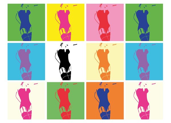 Tapéta pop art egy nő varázsa