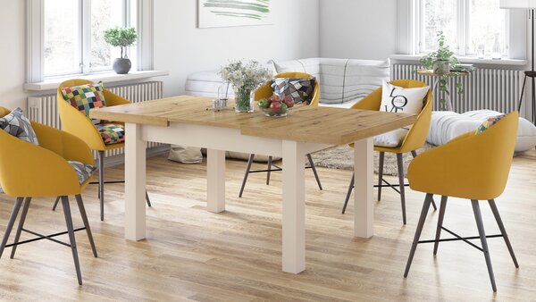 Mazzoni ROYAL Artisan Tölgy/Bézs (Pezsgő) - 270 cm-es NYITHATÓ ASZTAL!