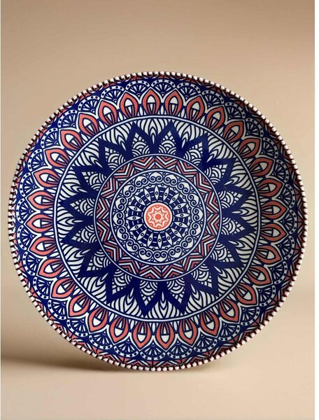 Szicília témájú tányér, 26 cm x 26 cm x 3 cm