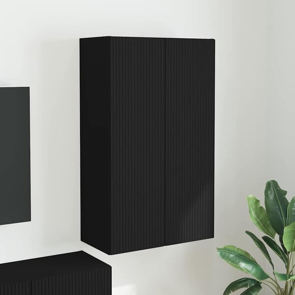 VidaXL TV Fali Szekrény Fekete 59,5 x 31 x 100 cm Faanyag