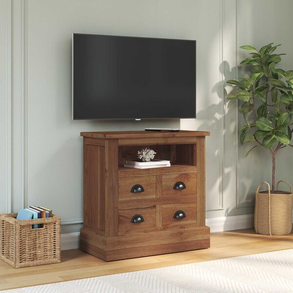 VidaXL Tárolószekrény fiókkal Természetes 60 x 30 x 60 cm Tömör Teakfa