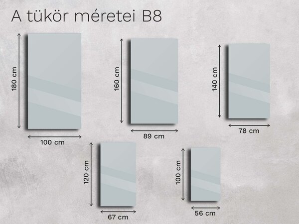 Keretes tükör B8