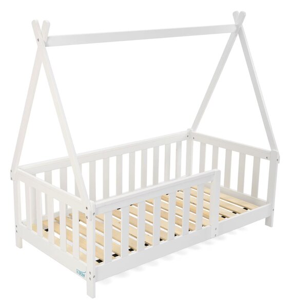 U-Grow játszóház ágy UMPC-6256W, fehér fa, 147,5x75cm, Montessori stílusú