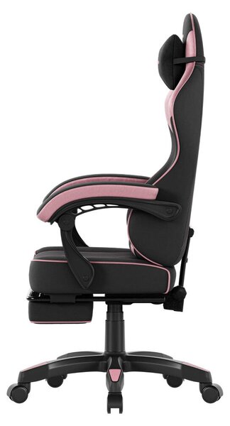 Gamer szék space 3.7 lábtartóval rózsaszín