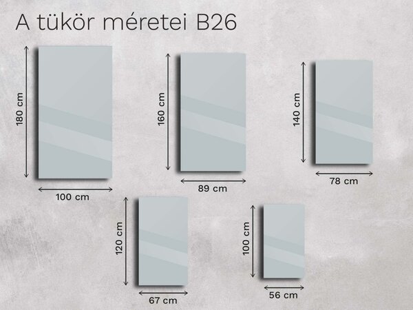 Base tükör fazettával B26