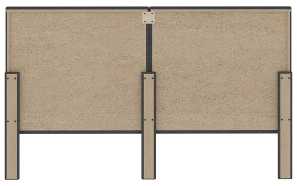 Sötétszürke szövet steppelt fejvég 180 x 200 cm