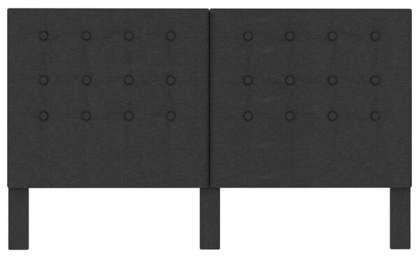 Sötétszürke szövet steppelt fejvég 180 x 200 cm