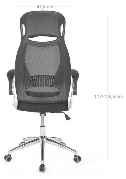 SONGMICS ergonomikus irodai szék fekete hálós háttámlával