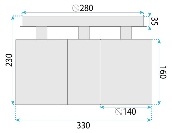 Mennyezeti lámpa APP1819-3CPR BLACK