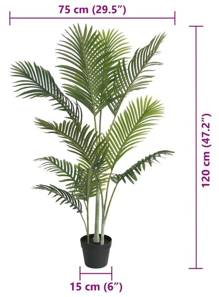 Zöld PP mű pálmafa 120 cm