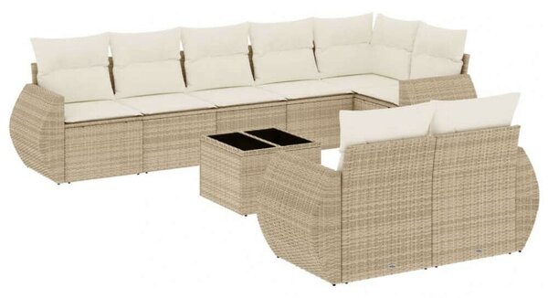 VidaXL Polyrattan Kerti Ülőgarnitúra - 9 részes