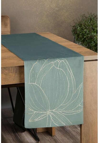 Blink12 bársony asztali futó Sötét menta 35x140 cm