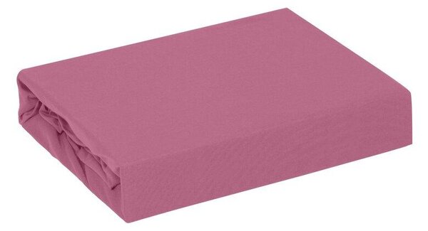 Adela jersey pamut gumis lepedő Rózsaszín 90x200 cm +25 cm