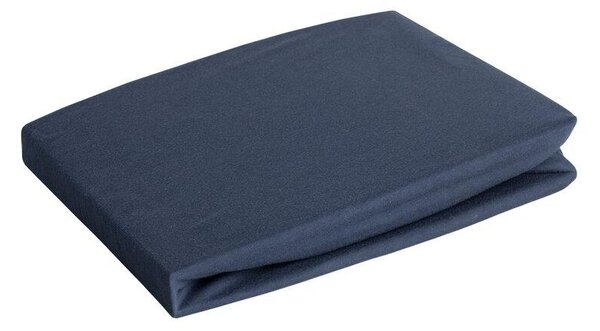 Jersey pamut gumis lepedő Gránátkék 90x200 cm +25 cm