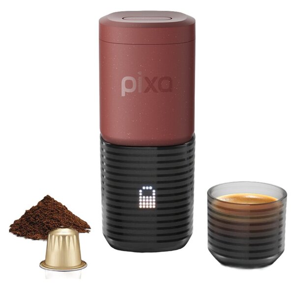 Hordozható automatás kávéfőző Nespresso kapszulákhoz, Wacaco, Pixapresso, piros