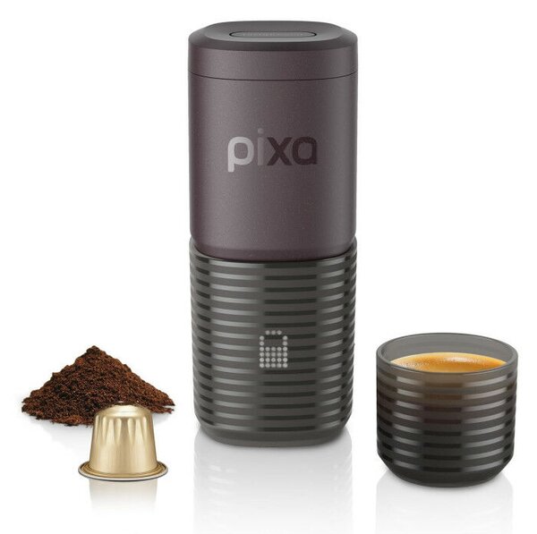 Hordozható automata eszpresszógép Nespresso kapszulákkal, Wacaco, Pixapresso, bordó