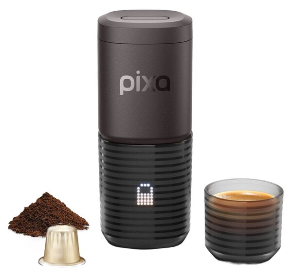 Hordozható automata eszpresszógép Nespresso kapszulákkal, Wacaco, Pixapresso, bordó
