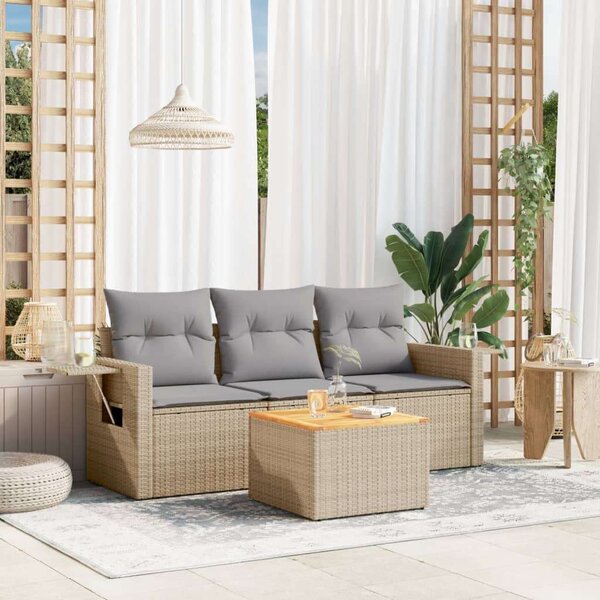 VidaXL Polyrattan Kerti Ülőgarnitúra - 4 részes