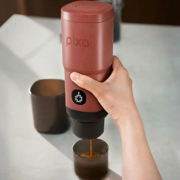 Hordozható automatás kávéfőző Nespresso kapszulákhoz, Wacaco, Pixapresso, piros