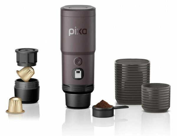 Hordozható automata eszpresszógép Nespresso kapszulákkal, Wacaco, Pixapresso, bordó