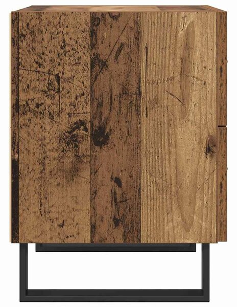 VidaXL Éjjeliszekrény 2 pcs Régi fa és fekete 40 x 35 x 47,5 cm