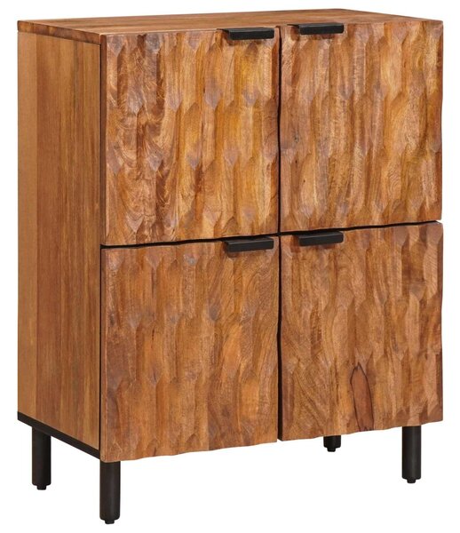 VidaXL Széf tárolóval Akácbarna felület 60 x 33 x 75 cm Tömör Mangófát