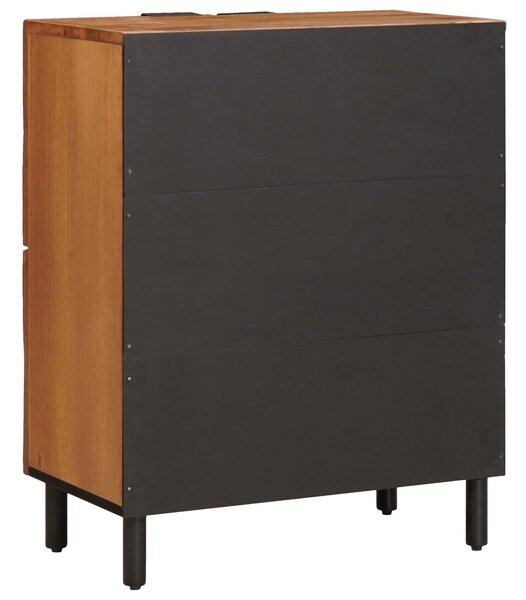 VidaXL Széf tárolóval Akácbarna felület 60 x 33 x 75 cm Tömör Mangófát