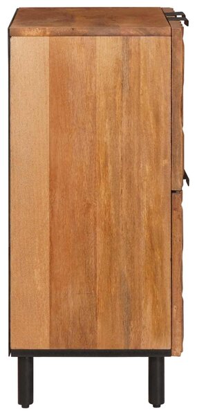 VidaXL Széf tárolóval Akácbarna felület 60 x 33 x 75 cm Tömör Mangófát