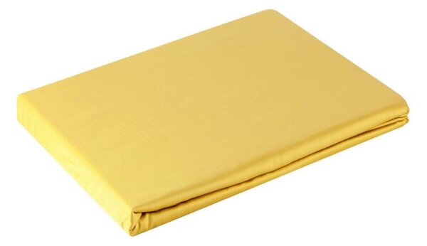 Nova1 pamut-szatén lepedő Mustársárga 180x210 cm