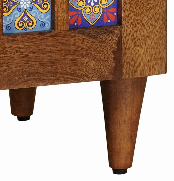 VidaXL Széf tárolóval ajtóval Dió 60 x 33 x 75 cm Tömör Mangófát