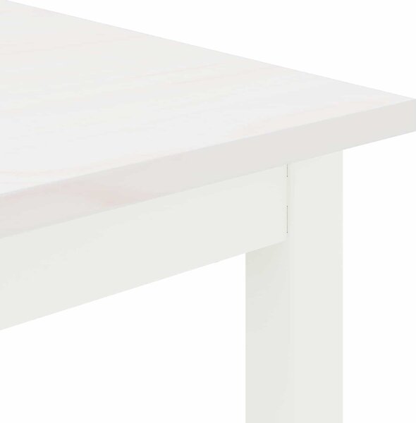VidaXL pad Fehér 160 x 35 x 45 cm Tömör fenyőfa